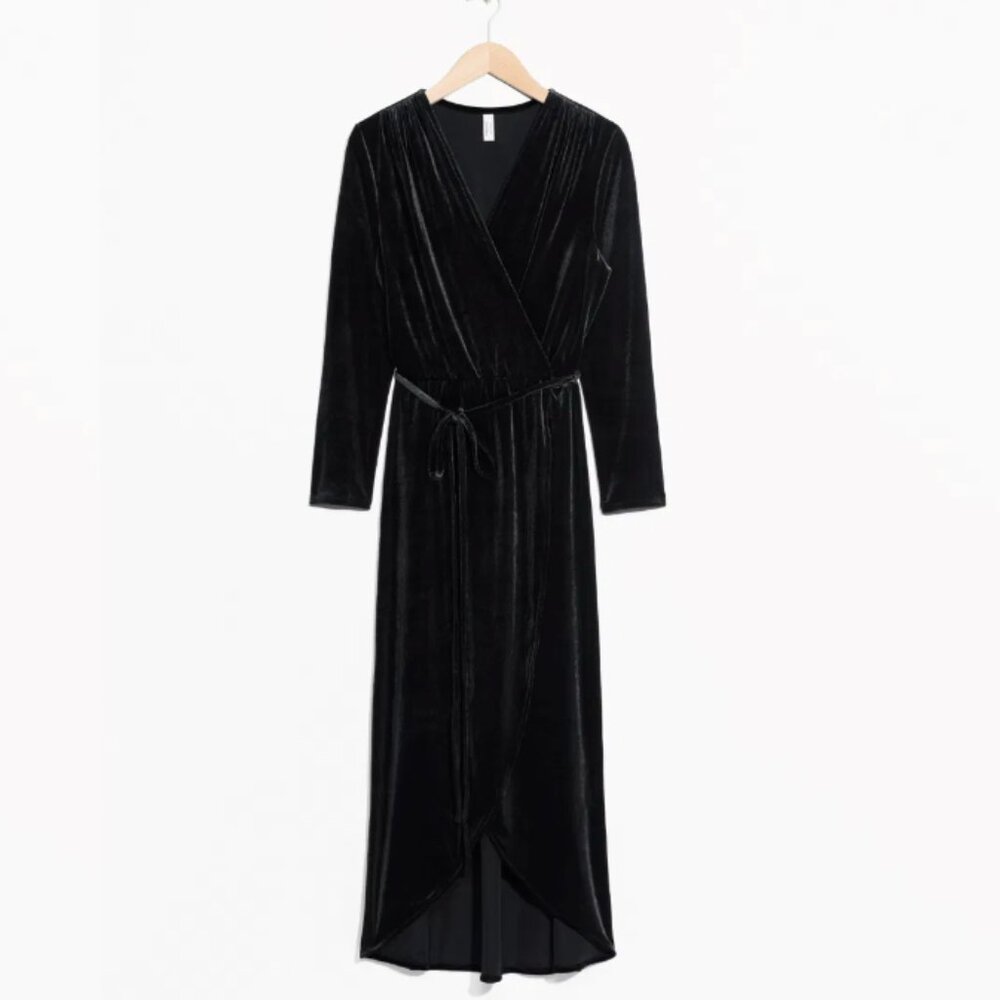 Maxi Velvet Wrap Dress (New)